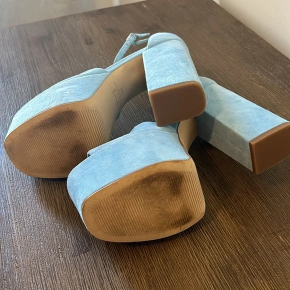 Marc Fisher Baby Blue Platform Heels Size 7 - Picture 4 of 6